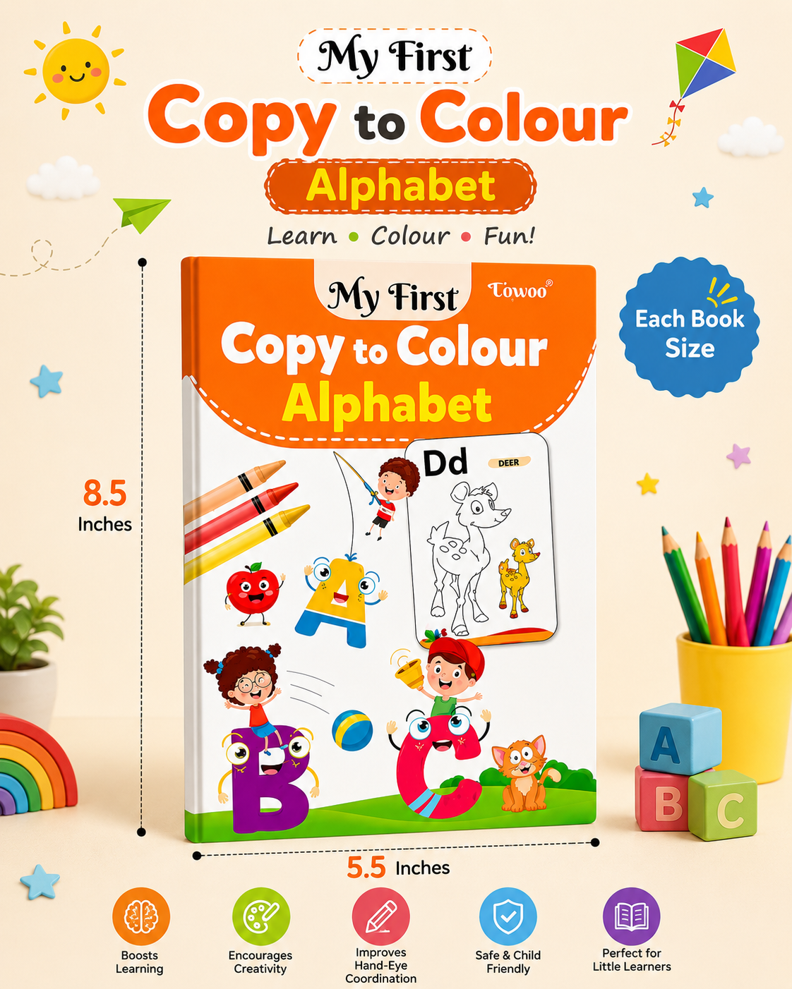 My First Copy to Colour - Alphabet Book for Kids