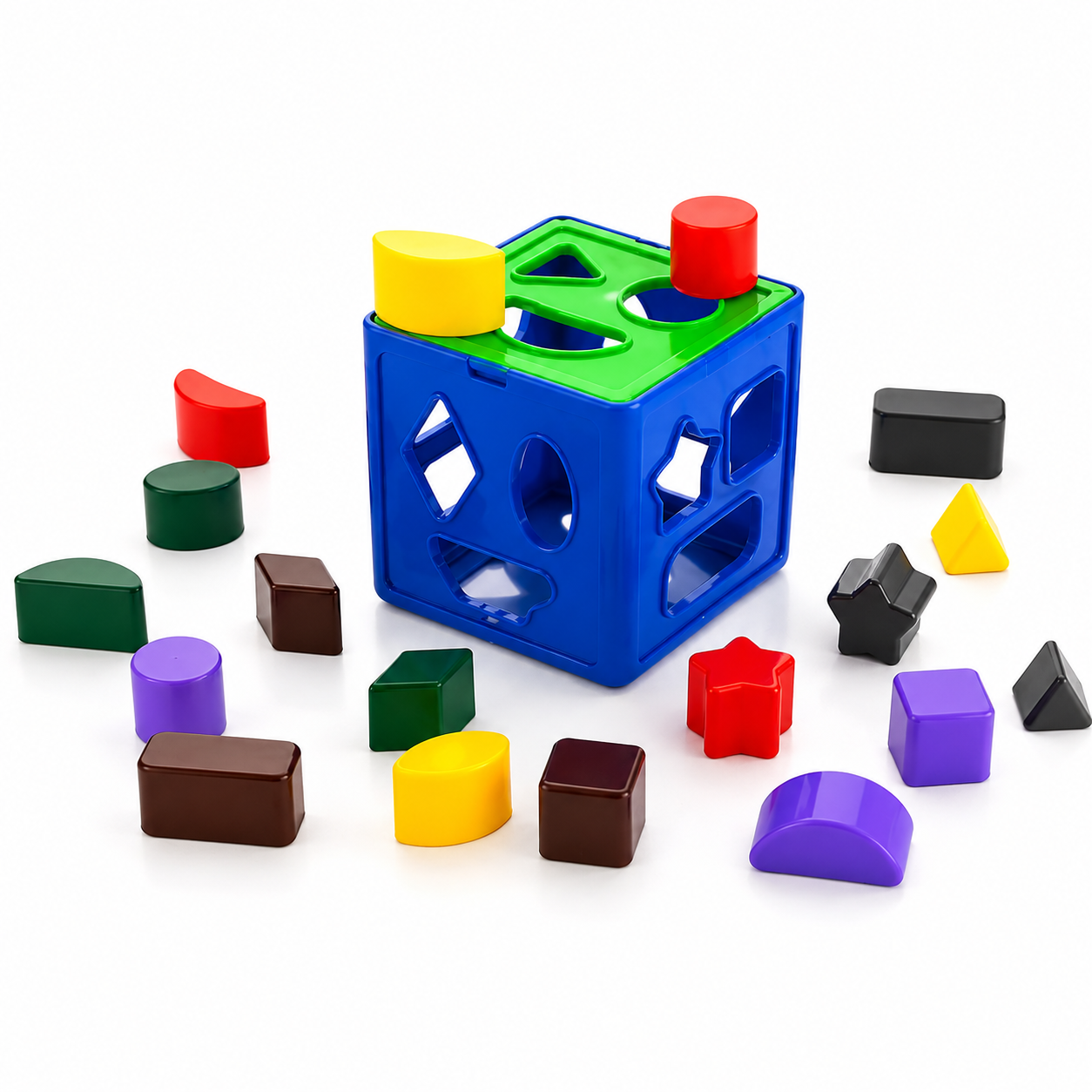 Shape Sorter Cube with 18 Shapes – Early Learning Toy for Toddlers