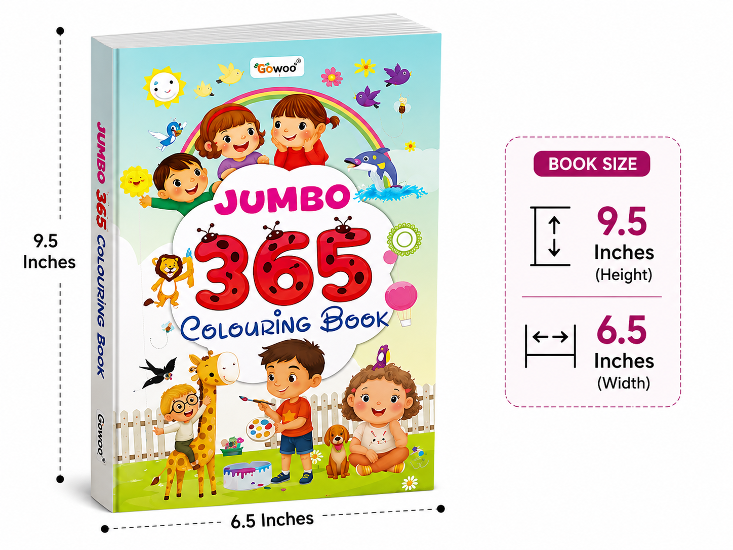 Jumbo 365 Colouring Book for Kids by Gowoo